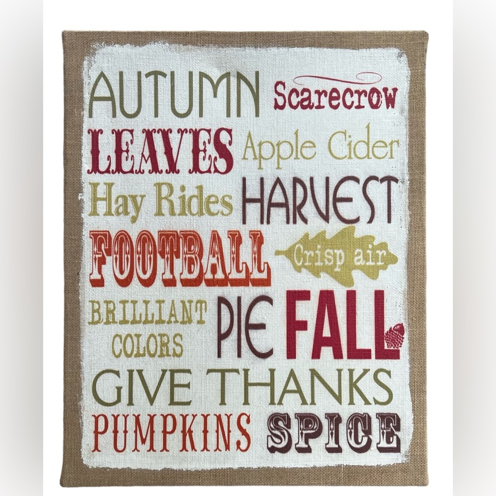 Fall Words Decor